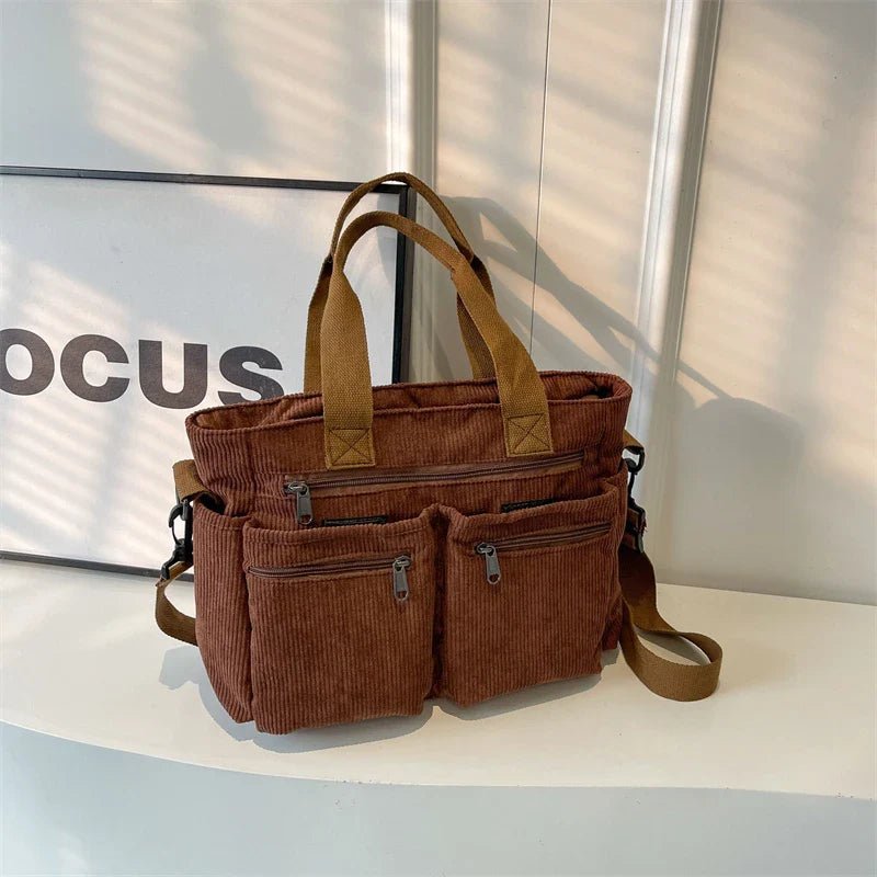 Praktische Kordel-Tasche mit vielen Fächern und Trageschlaufe - IdealeKleiden