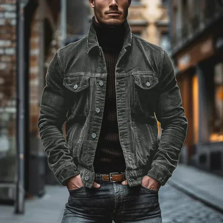 Men's Leather Jacket Retro Classic Style