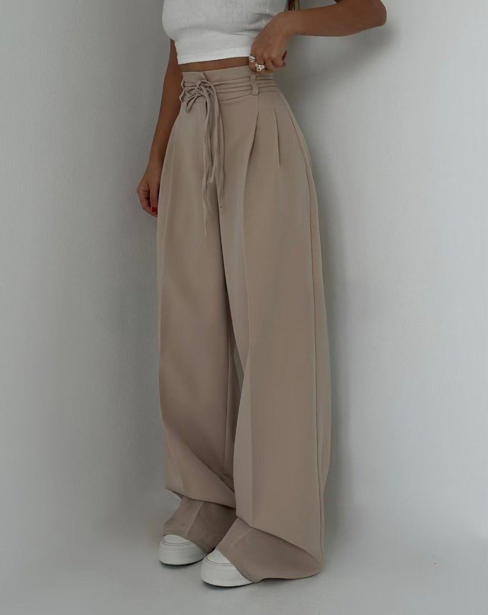 Damenhose Hochtaille Elegant Wide Leg - IdealeKleiden