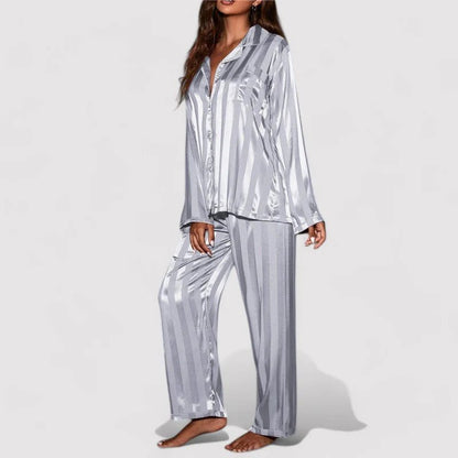 Girls' Pajama Set Striped Design