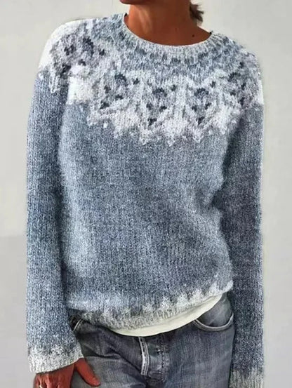 Women's Knitted Jumper Colourful Patterned Winter
