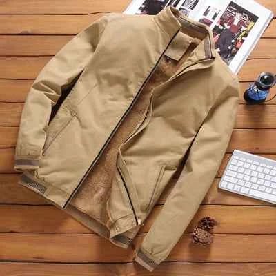 Men's Stylish Leather Bomber Jacket