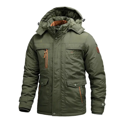 Winter Jacket Warm Lined Windproof With Hood