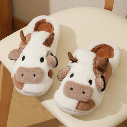 Cute Cow Slippers for Women