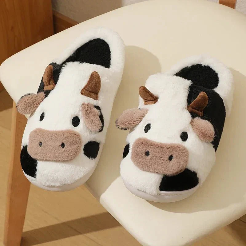Cute Cow Slippers for Women
