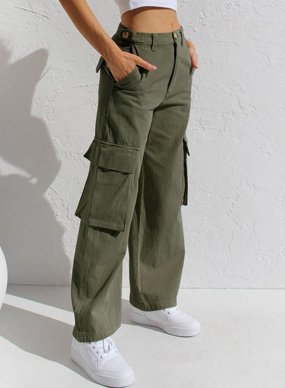 Modische Cargohose Damen Stilvoll - IdealeKleiden