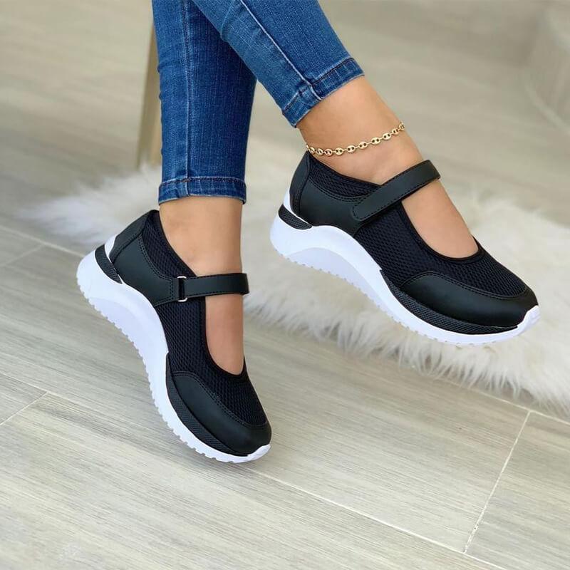Women's Mesh Sneakers Comfortable Hook and Loop Closure