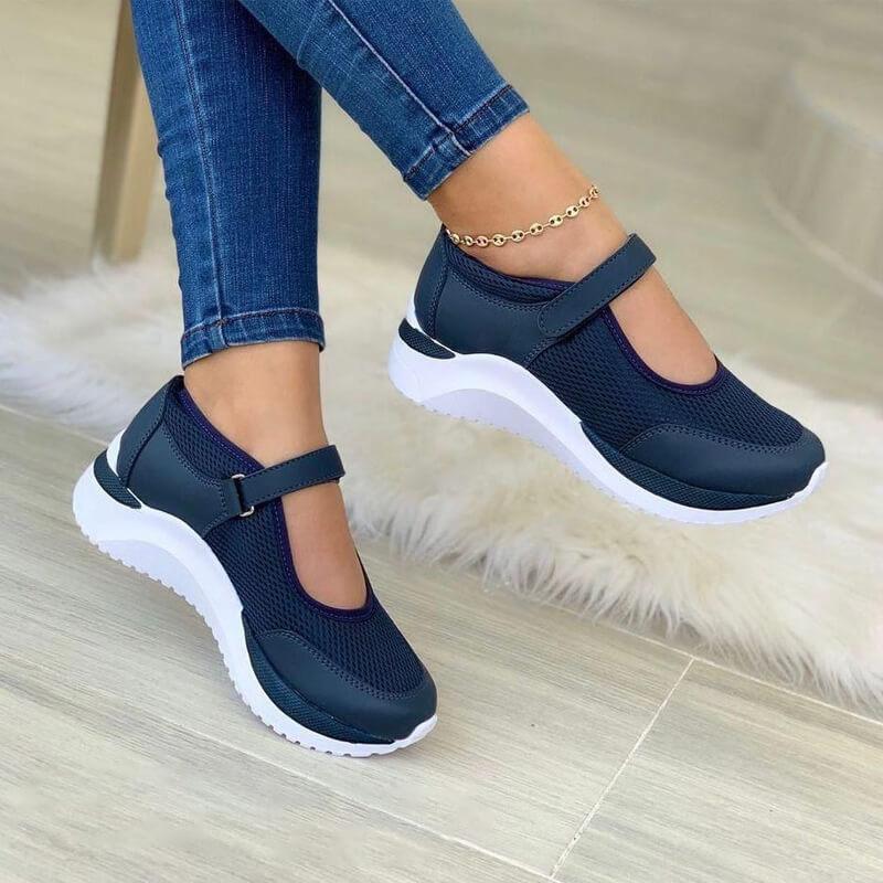 Women's Mesh Sneakers Comfortable Hook and Loop Closure