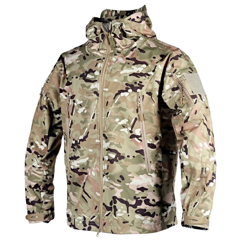 Water-repellent outdoor jacket hood