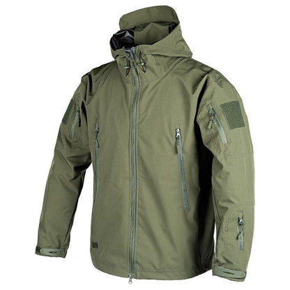 Water-repellent outdoor jacket hood