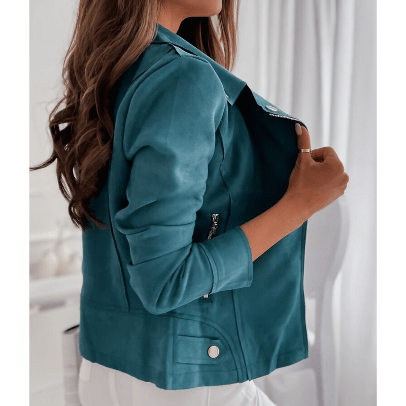 Stylische Lederjacke Herren Trendy Übergangsmodell - IdealeKleiden