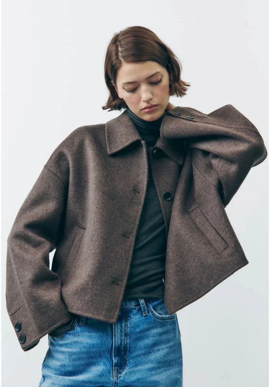 Großer Damen Wintermantel Oversize - IdealeKleiden