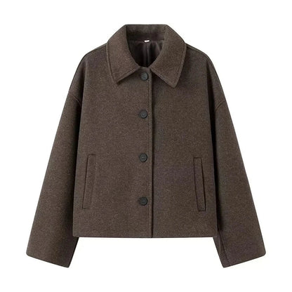Short Wool Jacket for Women, Modern