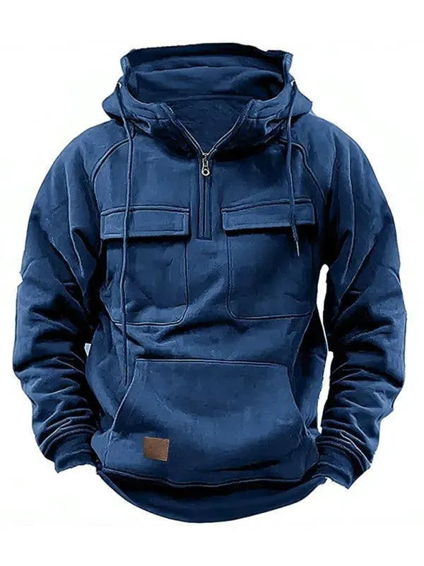 Men's Winter Jacket Warm Hooded Pockets