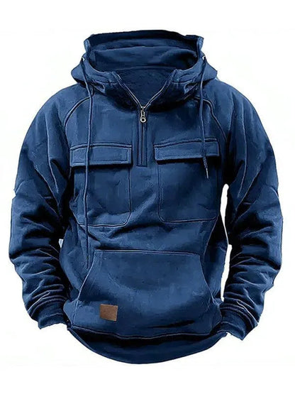 Men's Winter Jacket Warm Hooded Pockets