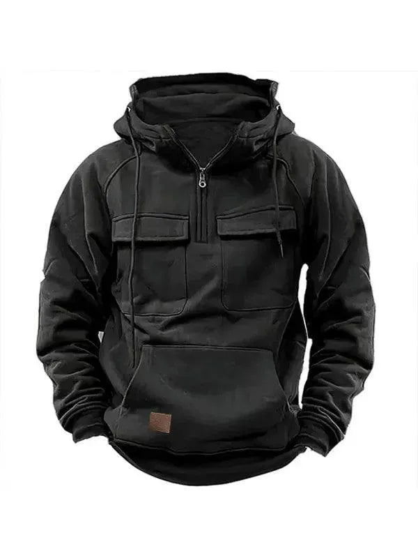 Men's Winter Jacket Warm Hooded Pockets