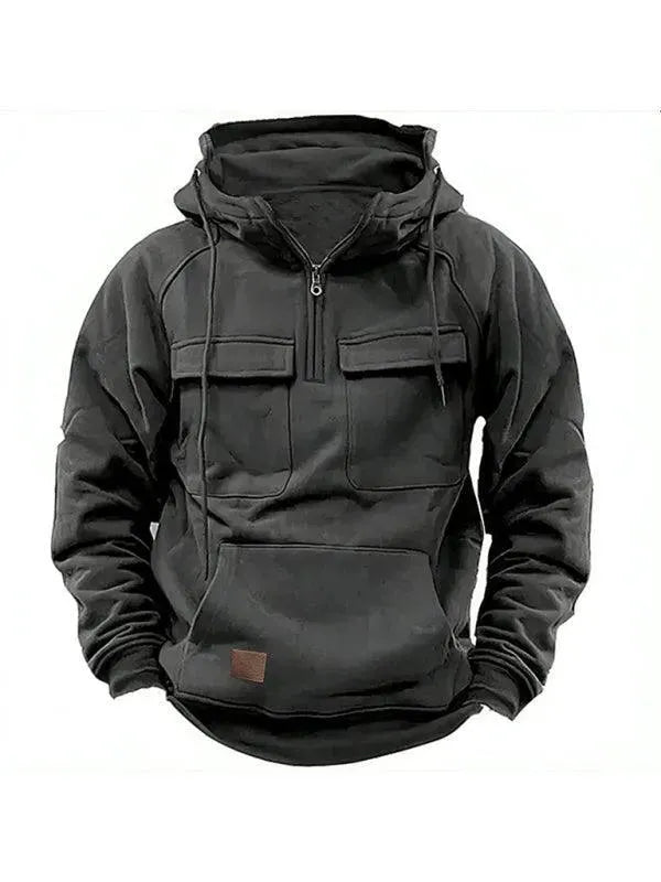 Men's Winter Jacket Warm Hooded Pockets