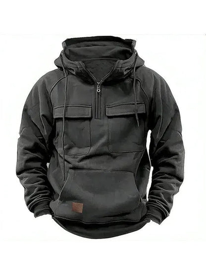 Men's Winter Jacket Warm Hooded Pockets