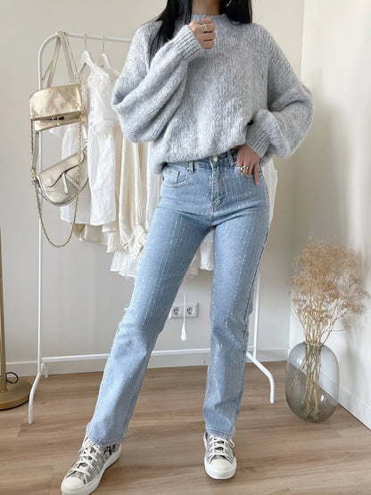 Sparkly Jeans for Women High-Gloss