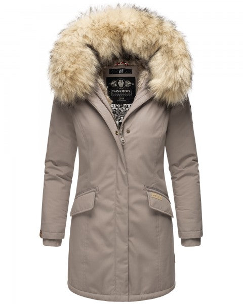 Women's Winter Jacket Fur Hood Warm Elegant