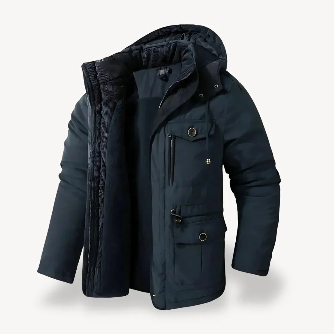 Men's Winter Jacket Durable Fleece Insulation