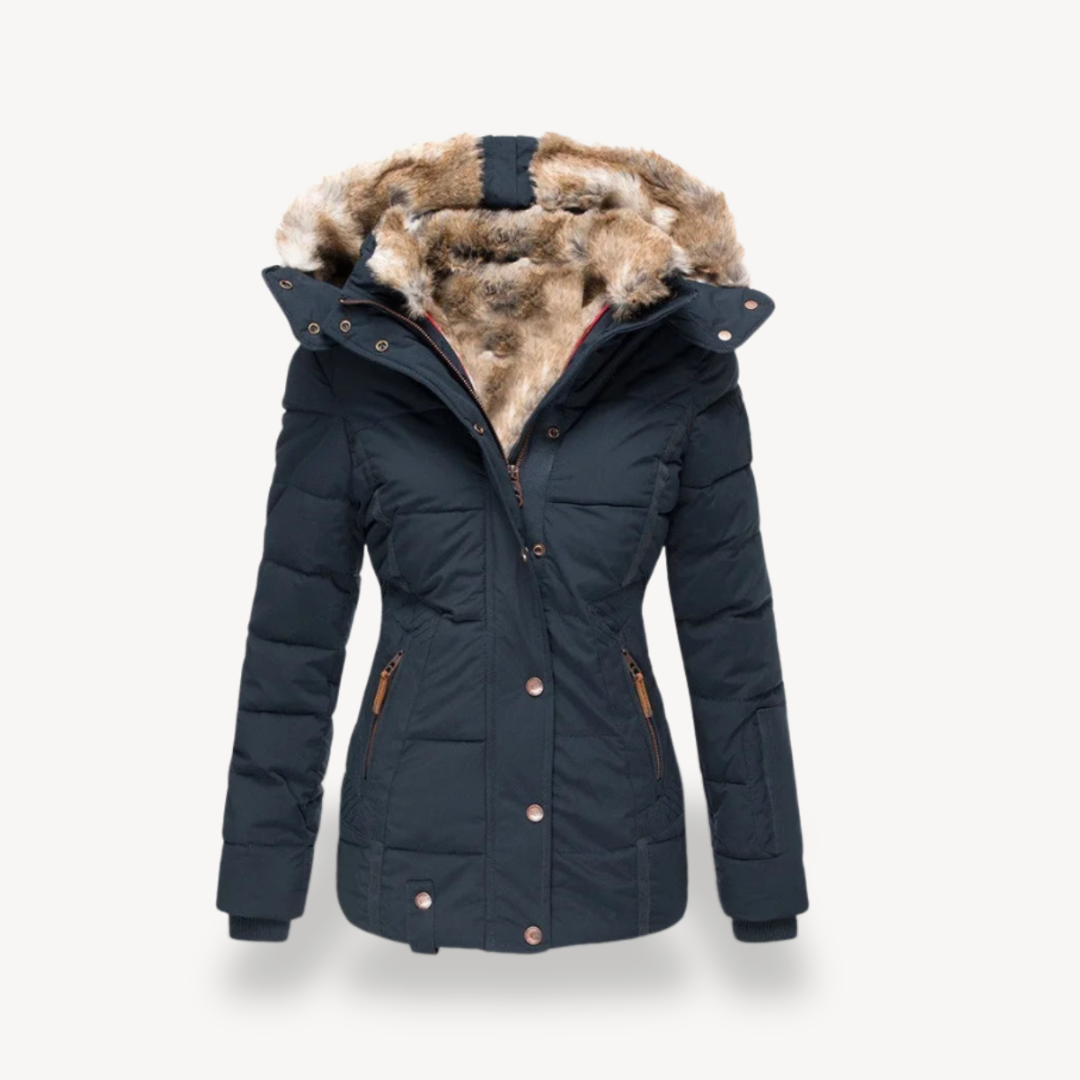 Women's Warm Puffer Jacket Faux Fur Lined
