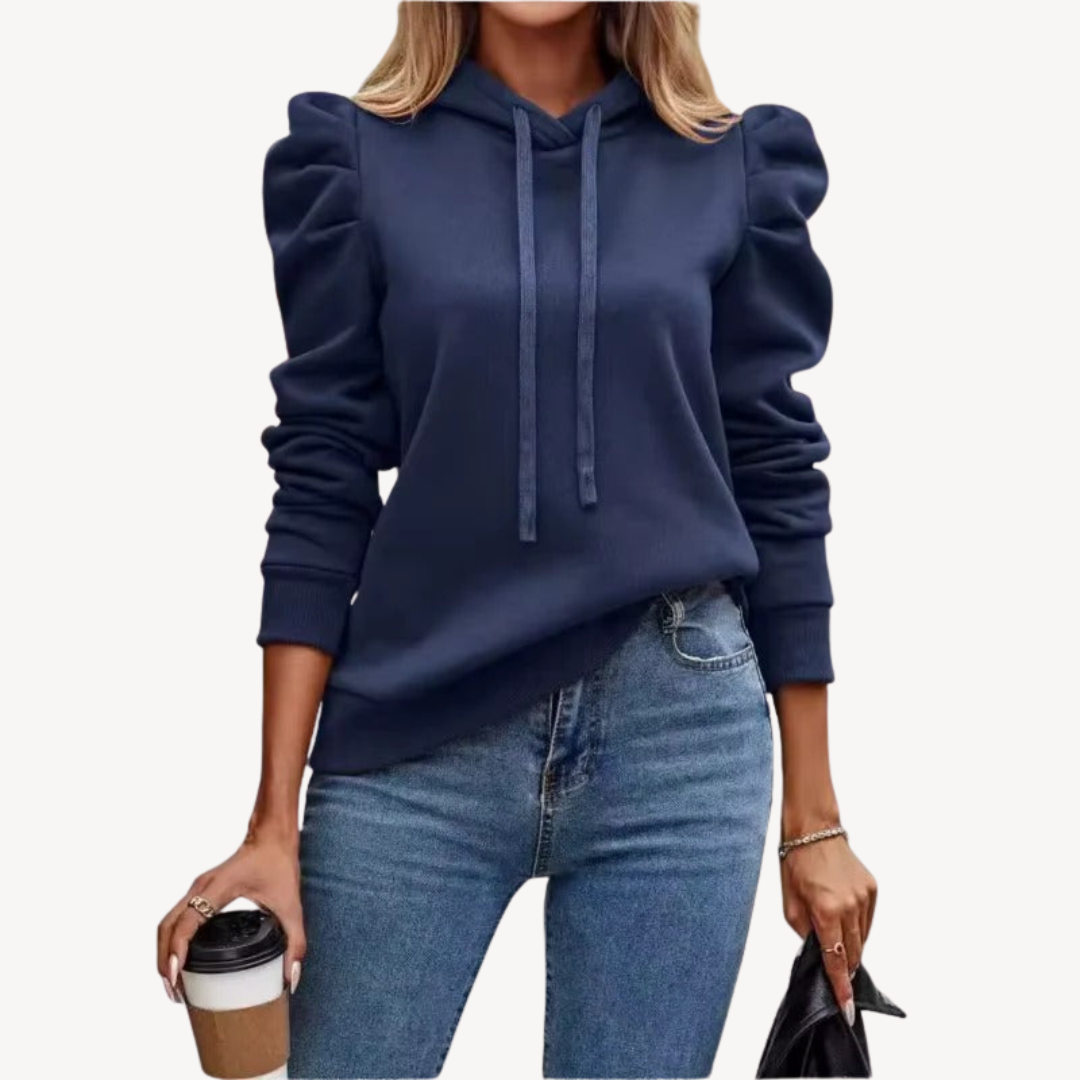 Stylish Women's Hoodie with Puff Sleeves