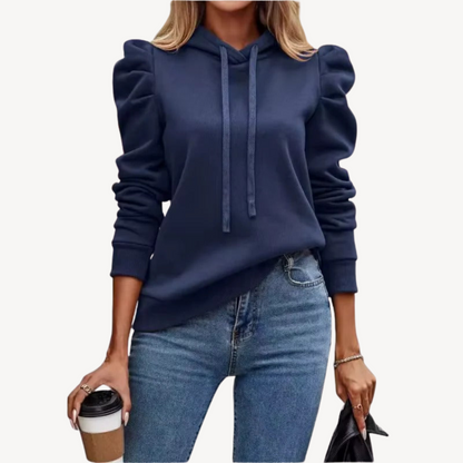 Stylish Women's Hoodie with Puff Sleeves