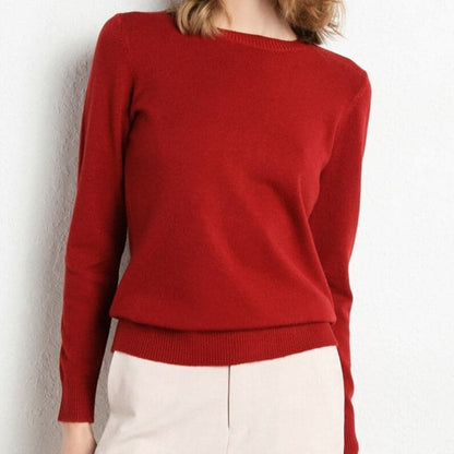 Soft Sweatshirt Women Round Neck Long Sleeve