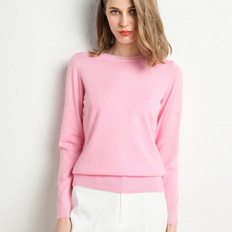 Soft Sweatshirt Women Round Neck Long Sleeve