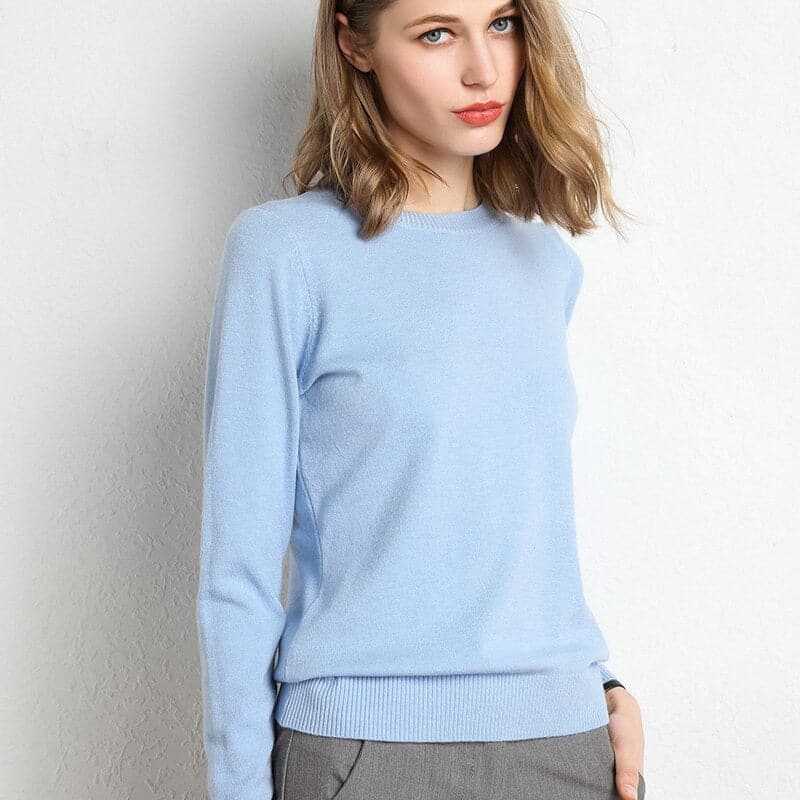 Soft Sweatshirt Women Round Neck Long Sleeve