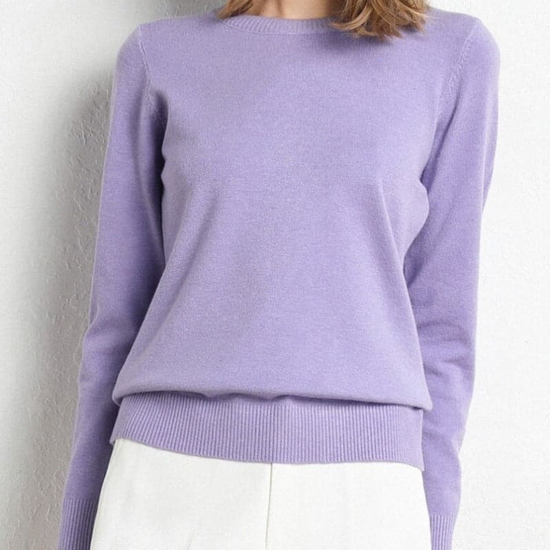 Soft Sweatshirt Women Round Neck Long Sleeve