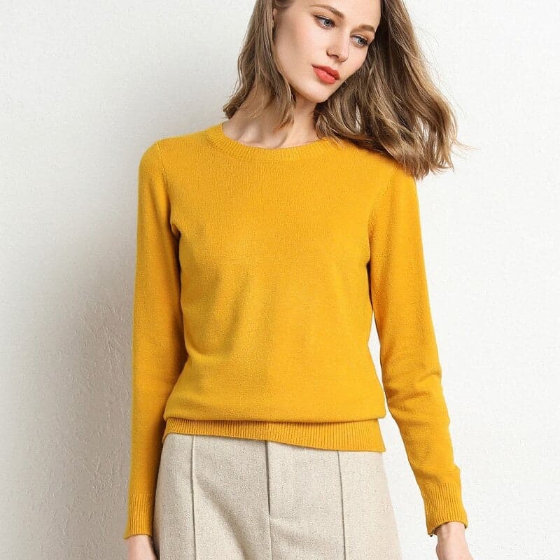 Soft Sweatshirt Women Round Neck Long Sleeve