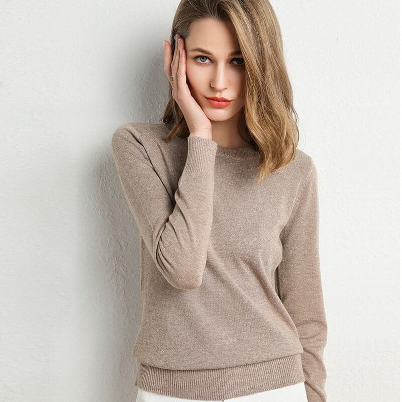 Soft Sweatshirt Women Round Neck Long Sleeve