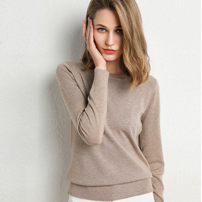 Soft Sweatshirt Women Round Neck Long Sleeve