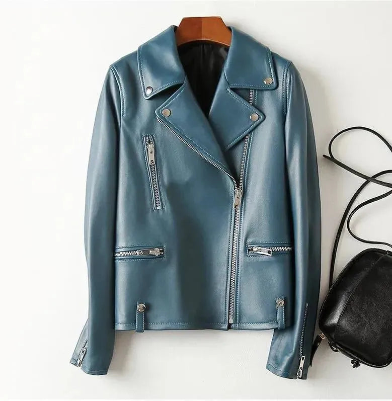 Stylish Women's Leather Jacket New York Style