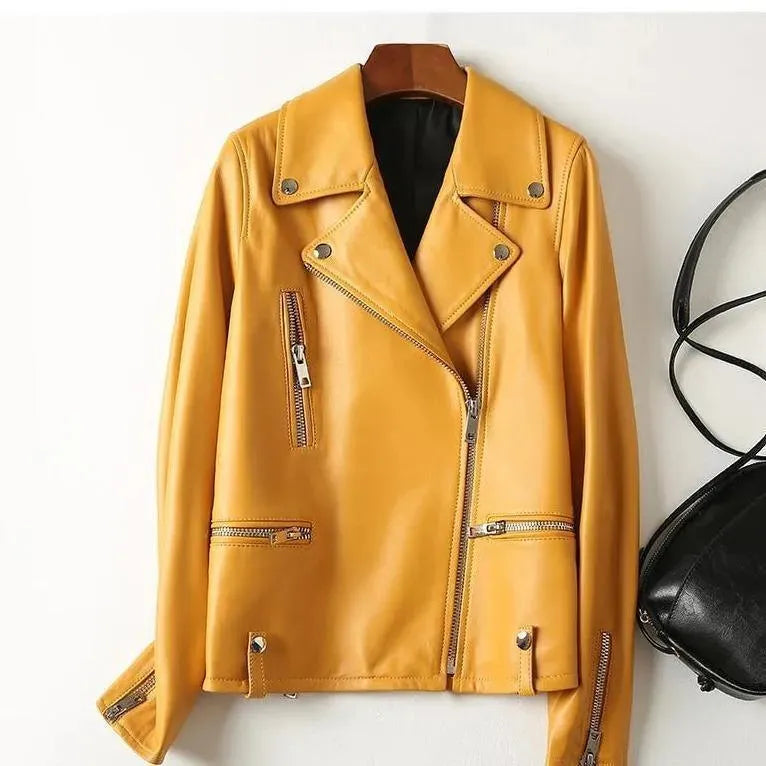 Stylish Women's Leather Jacket New York Style