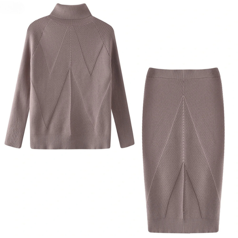 Elegant Women's Dress Long-sleeved Midi