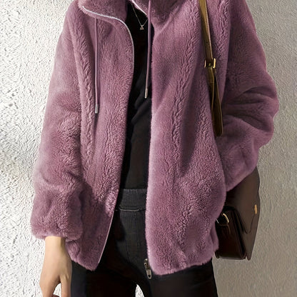 Casual Teddy Jacket Warm Comfortable Zipper