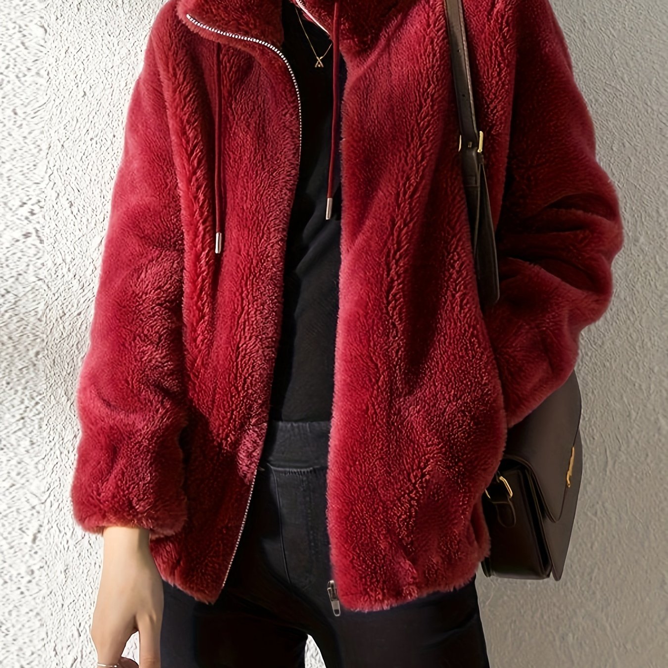 Casual Teddy Jacket Warm Comfortable Zipper
