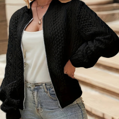 Stylish textured bomber jacket
