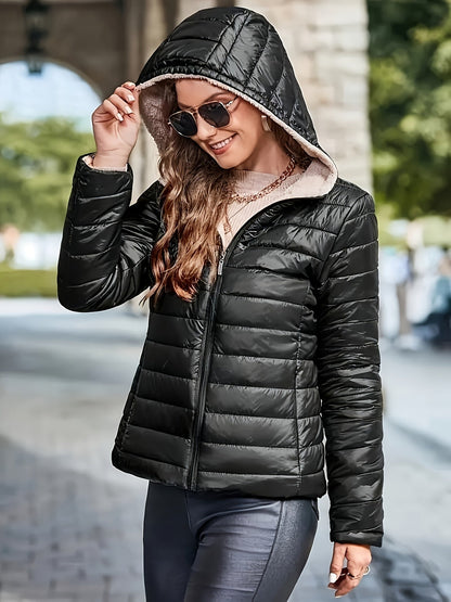 Kuschelige Winter-Hoodie-Jacke Damen - IdealeKleiden