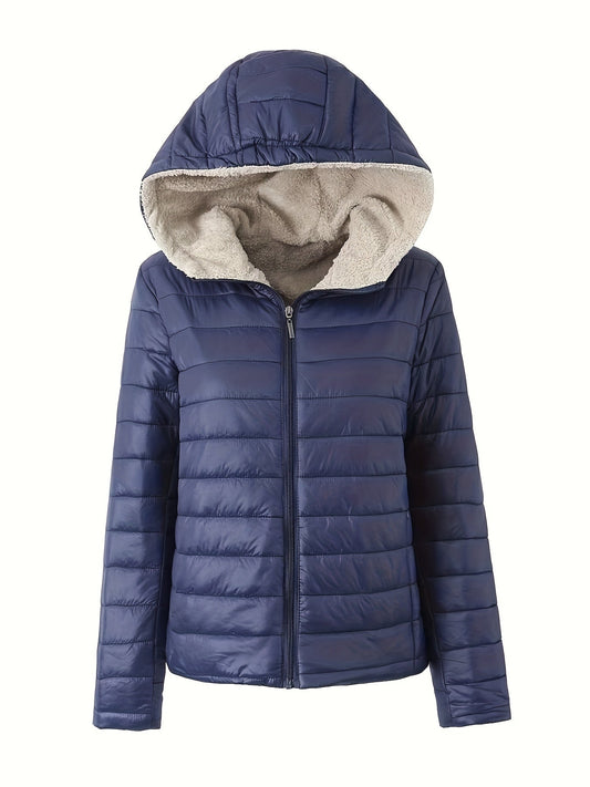 Winterjacke Damen Warm Puffy Kunstpelz Mantel - IdealeKleiden