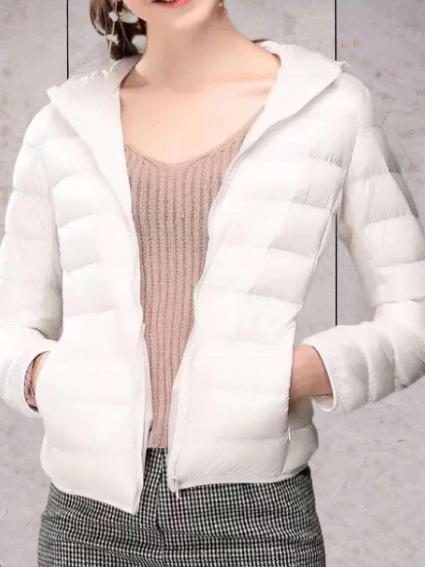 Women's Winter Down Jacket Hooded Warm Insulated