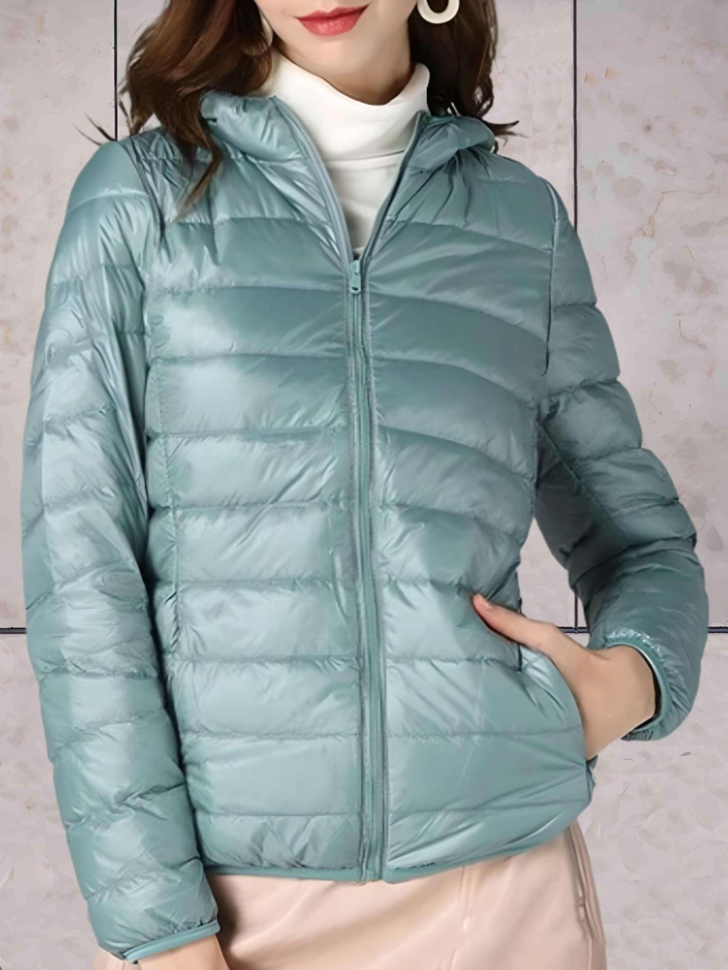 Women's Winter Down Jacket Hooded Warm Insulated