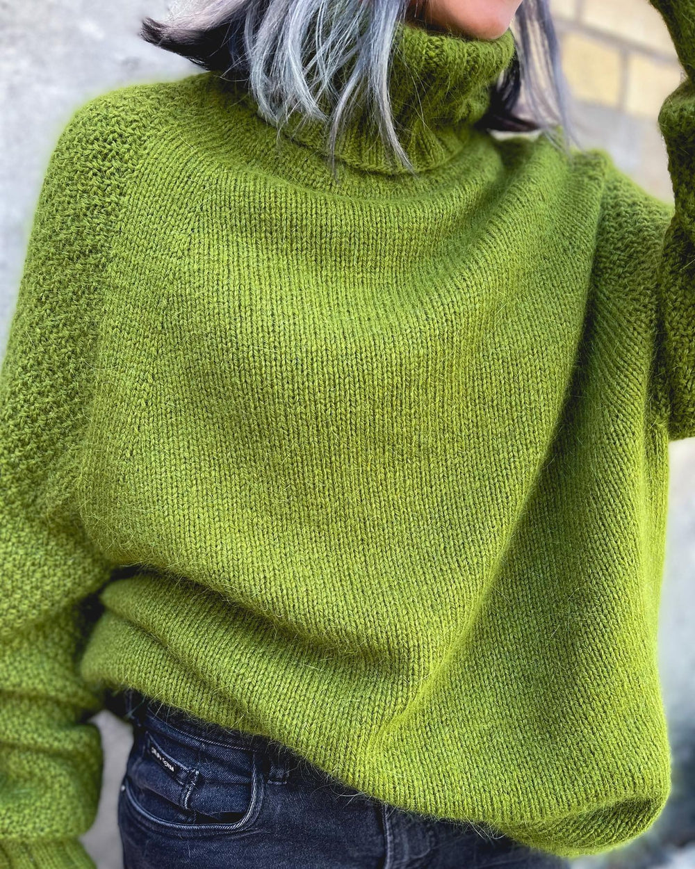 Oversized Knitted Jumper Grass Green