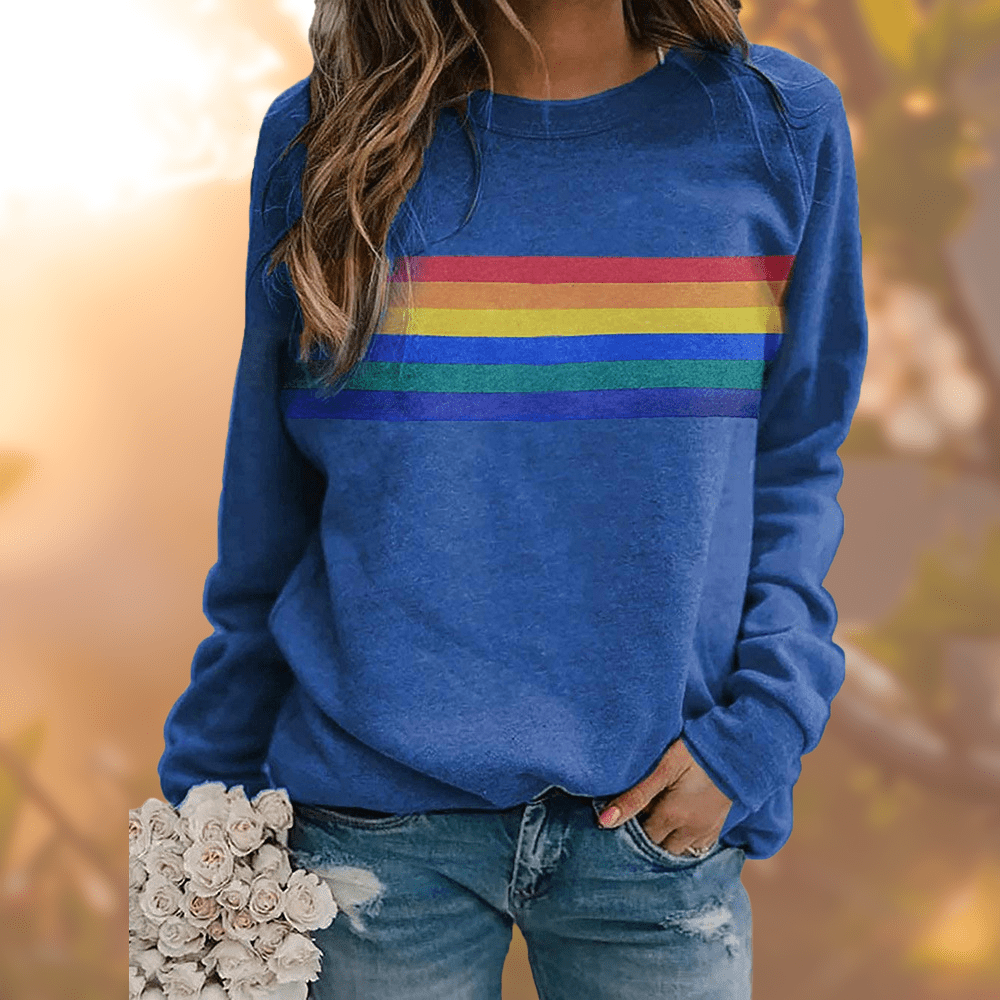 Colorful Rainbow Sweatshirt for Women