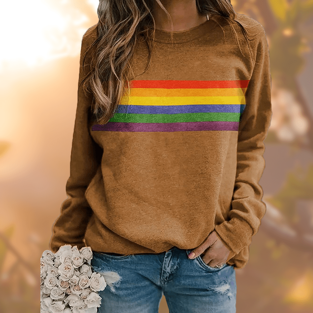 Colorful Rainbow Sweatshirt for Women