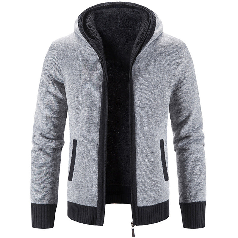 Chunky Knit Sweater Hood Warm