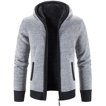 Chunky Knit Sweater Hood Warm